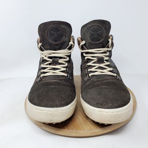 Inkkas Woods Camping Boot Shoes Womens 10 Brown Suede Aztec High Top Sneakers - Picture 3 of 12